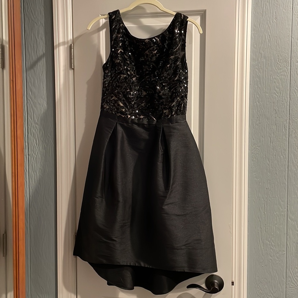 Monique Lhullier Back Down Dress in black Size 4